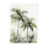 Watercolor Palm Trees Photographic Print, Tropical Beach Decor, Coastal Art, Summer Vibes, Wall Art, Nature Inspired, Home Decor, Gift Idea - Tawshia
